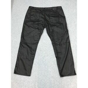Parish Nation Jeans Mens 48x32 Black Tapered Moto Denim Big & Tall Zip Pockets